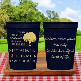 12 Oz. Personalized Reusable Family Reunion Stadium Cups for Kids