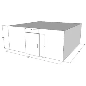 20' x 20' Walk-In Cooler AMC Model #2020