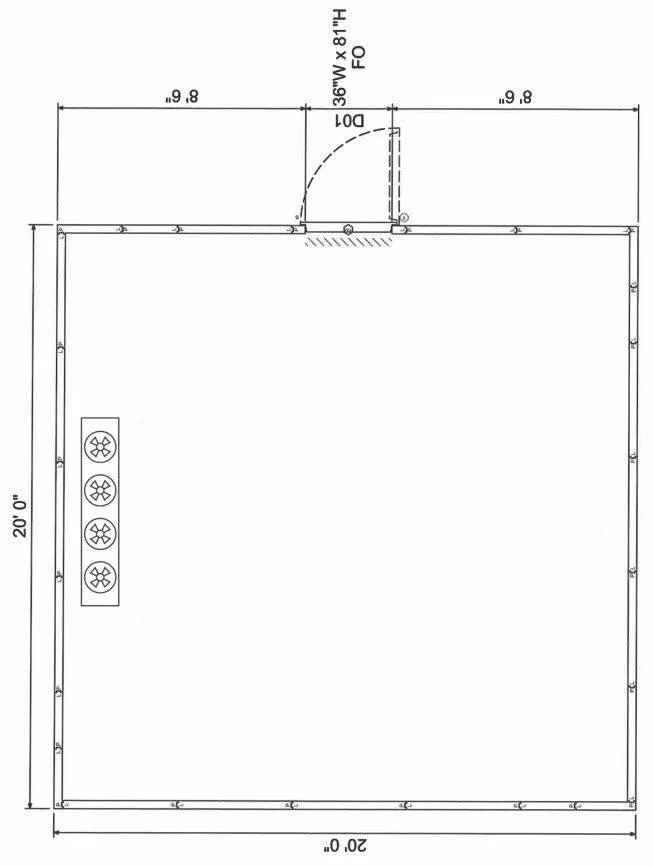 20' x 20' Walk-In Cooler AMC Model #2020