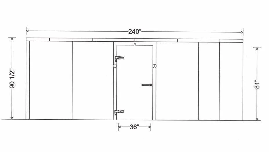 20' x 20' Walk-In Cooler AMC Model #2020