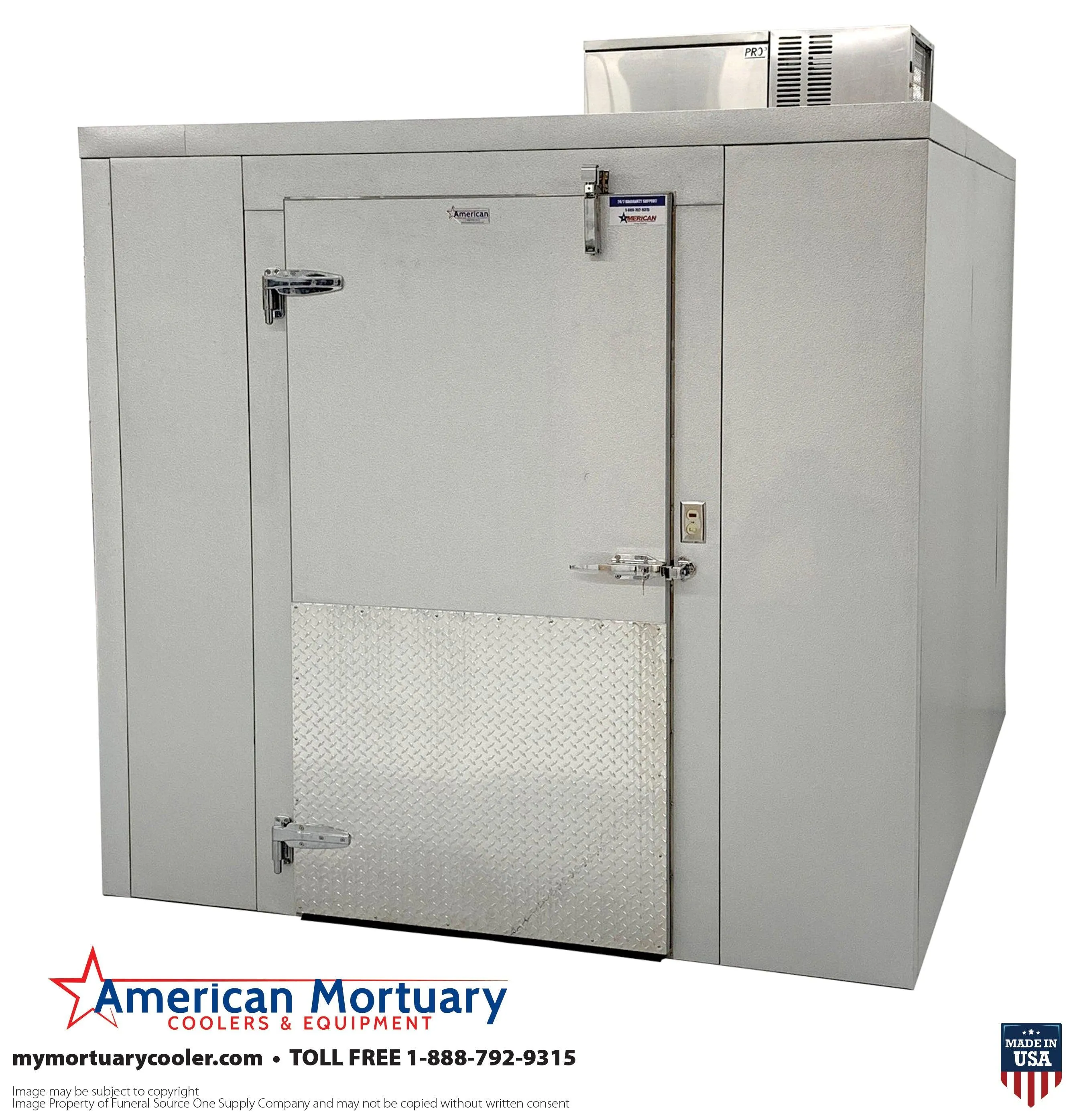 8 x 10 Walk-In Mortuary Morgue Cooler by American Mortuary