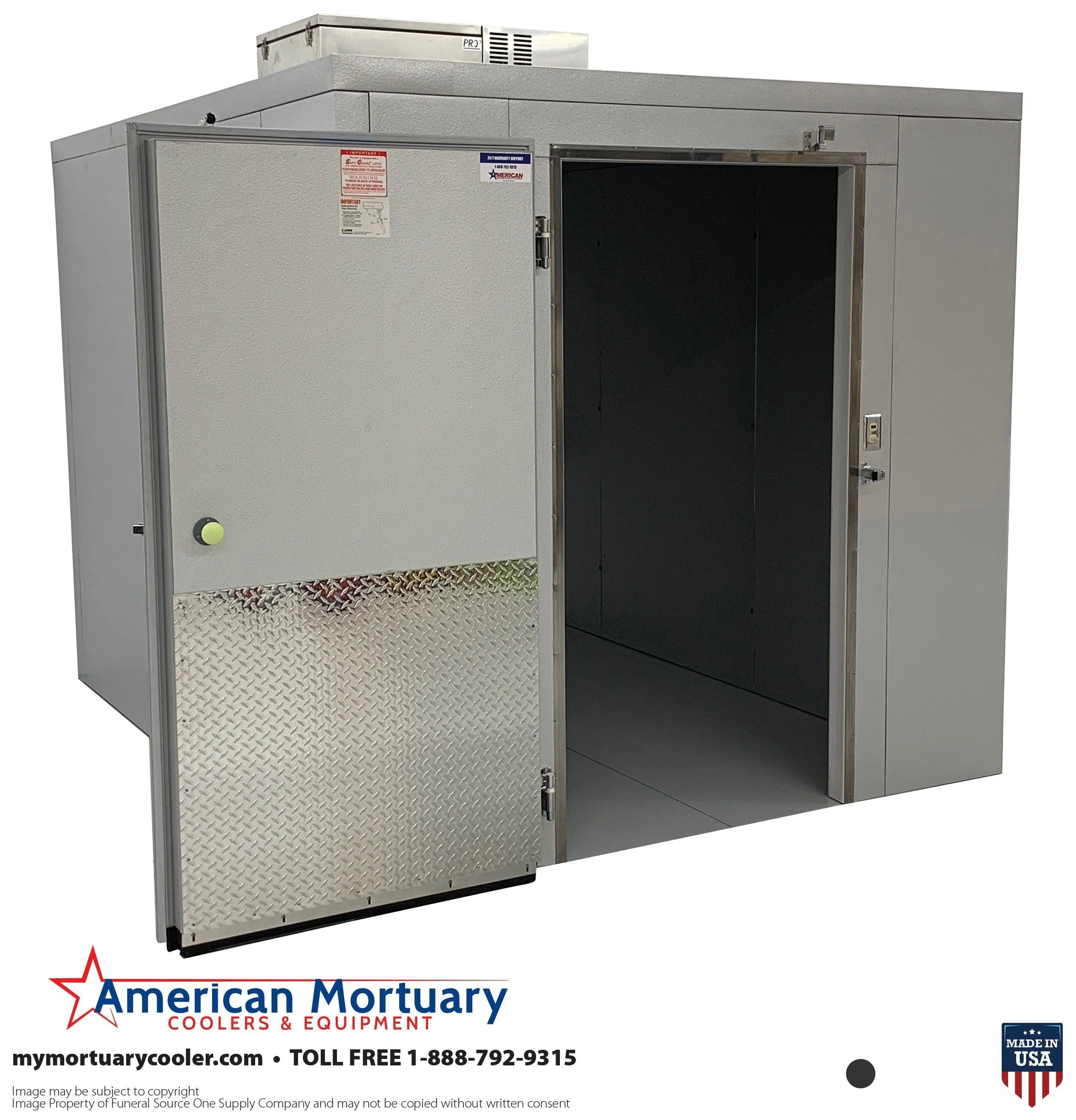 8 x 10 Walk-In Mortuary Morgue Cooler by American Mortuary