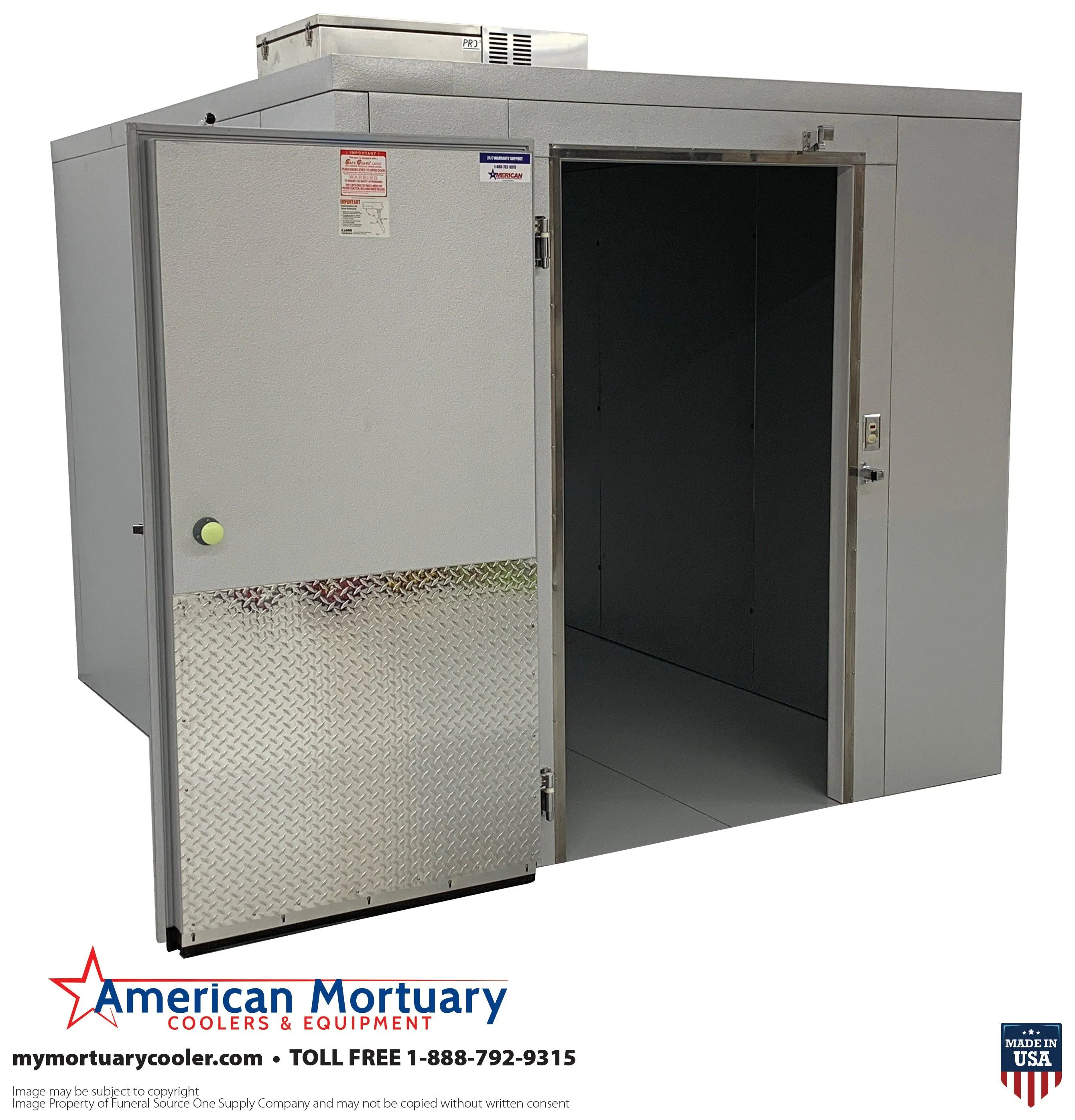 8 x 10 Walk-In Mortuary Morgue Cooler by American Mortuary