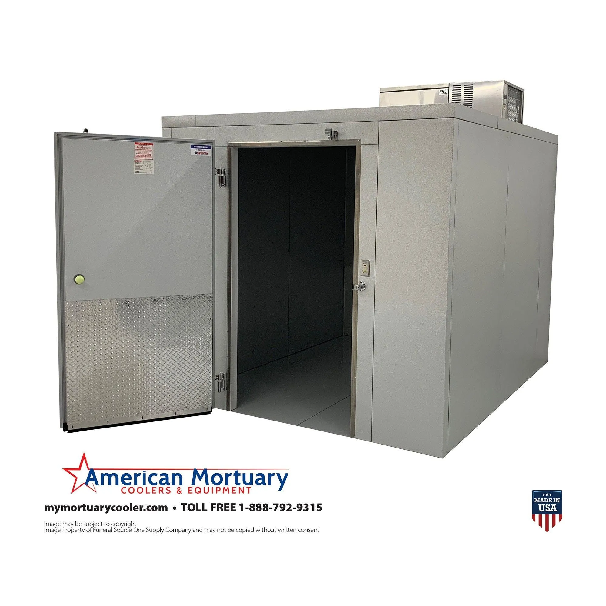 8 x 10 Walk-In Mortuary Morgue Cooler by American Mortuary