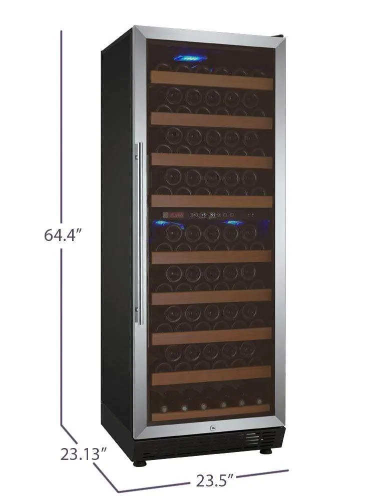 Allavino Vite II Tru-Vino 99 Bottle Dual Zone Stainless Steel Right Hinge Wine Fridge YHWR99-2SR20