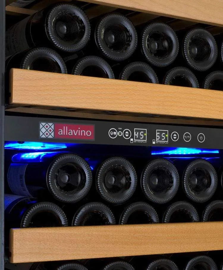 Allavino Vite II Tru-Vino 99 Bottle Dual Zone Stainless Steel Right Hinge Wine Fridge YHWR99-2SR20