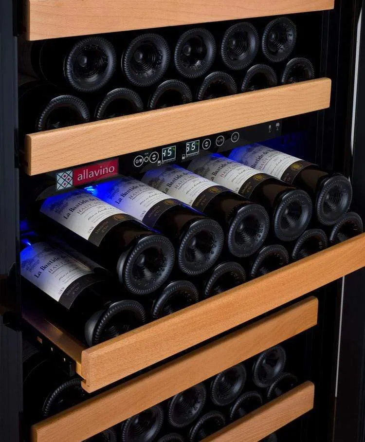 Allavino Vite II Tru-Vino 99 Bottle Dual Zone Stainless Steel Right Hinge Wine Fridge YHWR99-2SR20