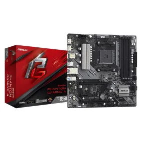 Asrock B550M PHANTOM GAMING 4, AMD B550, AM4, Micro ATX, 4 DDR4, HDMI, DP, XFire, PCIe4, M.2