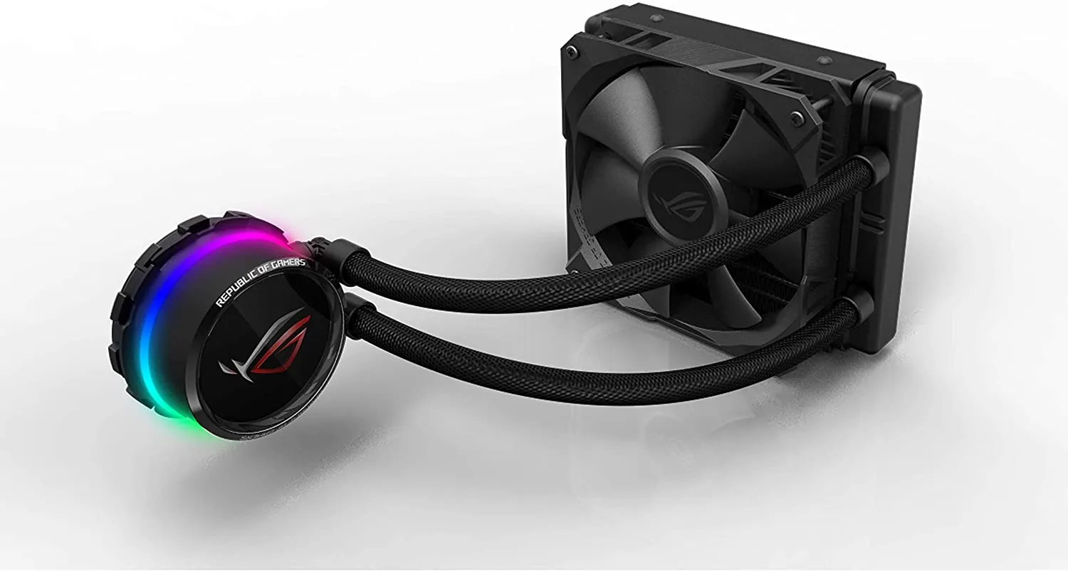 Asus ROG Ryuo 120mm Liquid CPU Cooler, 1 x 12cm PWM Fan, Full Colour OLED Display, RGB