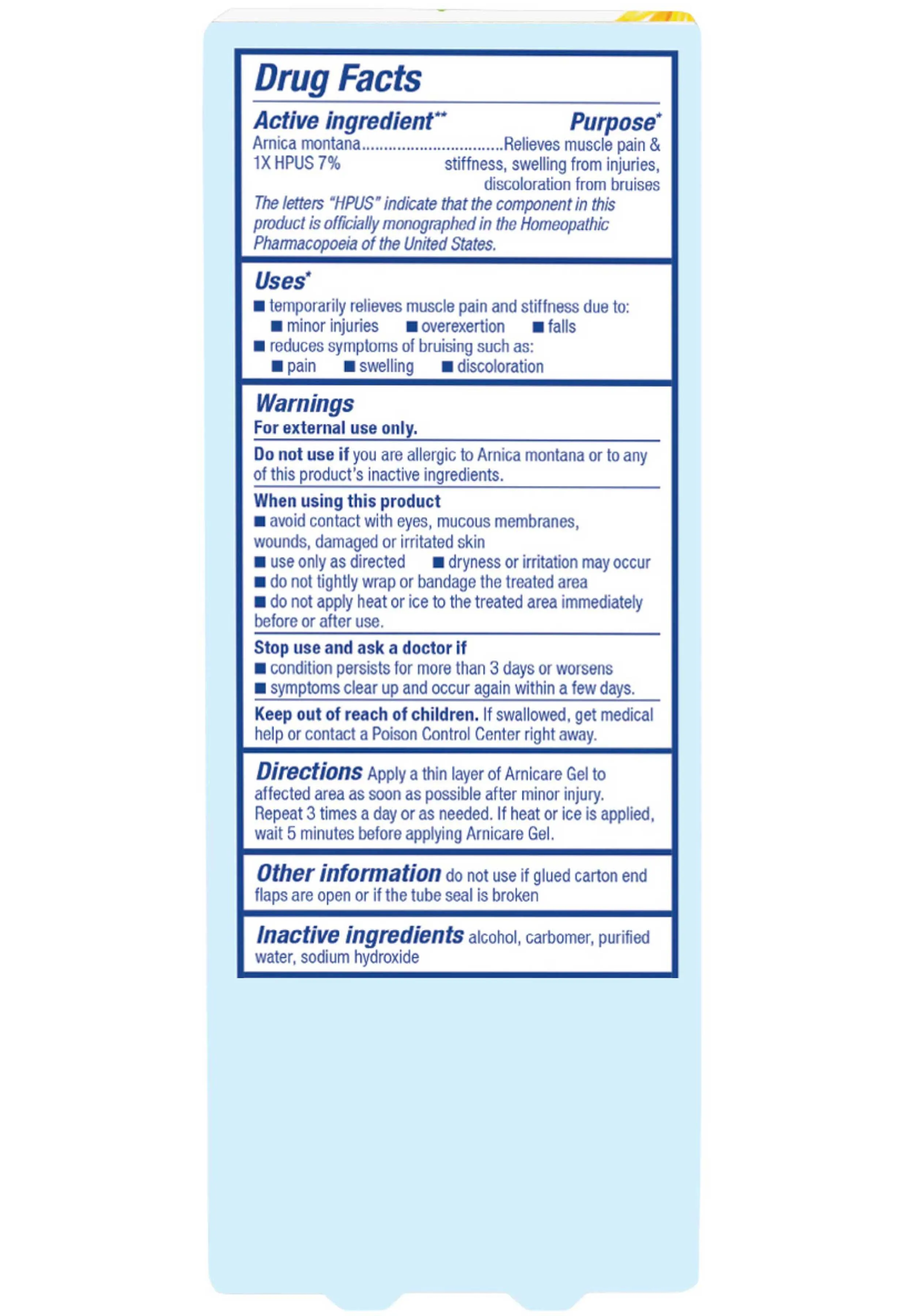 Boiron Homeopathics Arnicare Gel