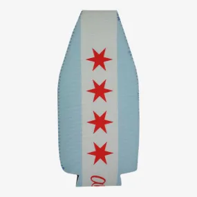 Chicago Flag Bottle Cooler