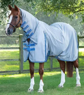 Combo Mesh Air Fly Rug with Surcingles Blue