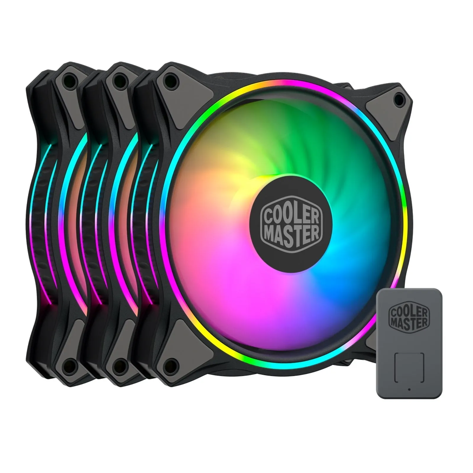 Cooler Master MasterFan MF120 Halo Addressable RGB 3 Fan Pack with ARGB Controller