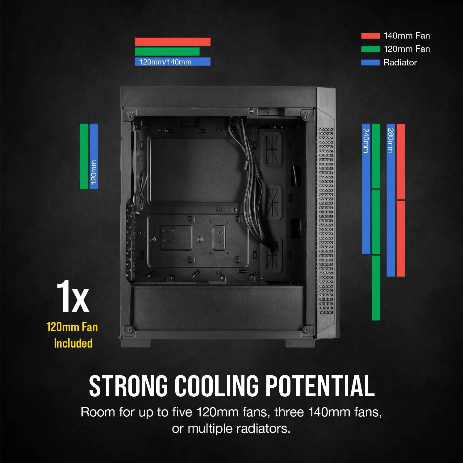 CORSAIR 110R MID-TOWER ATX CABINET BLACK