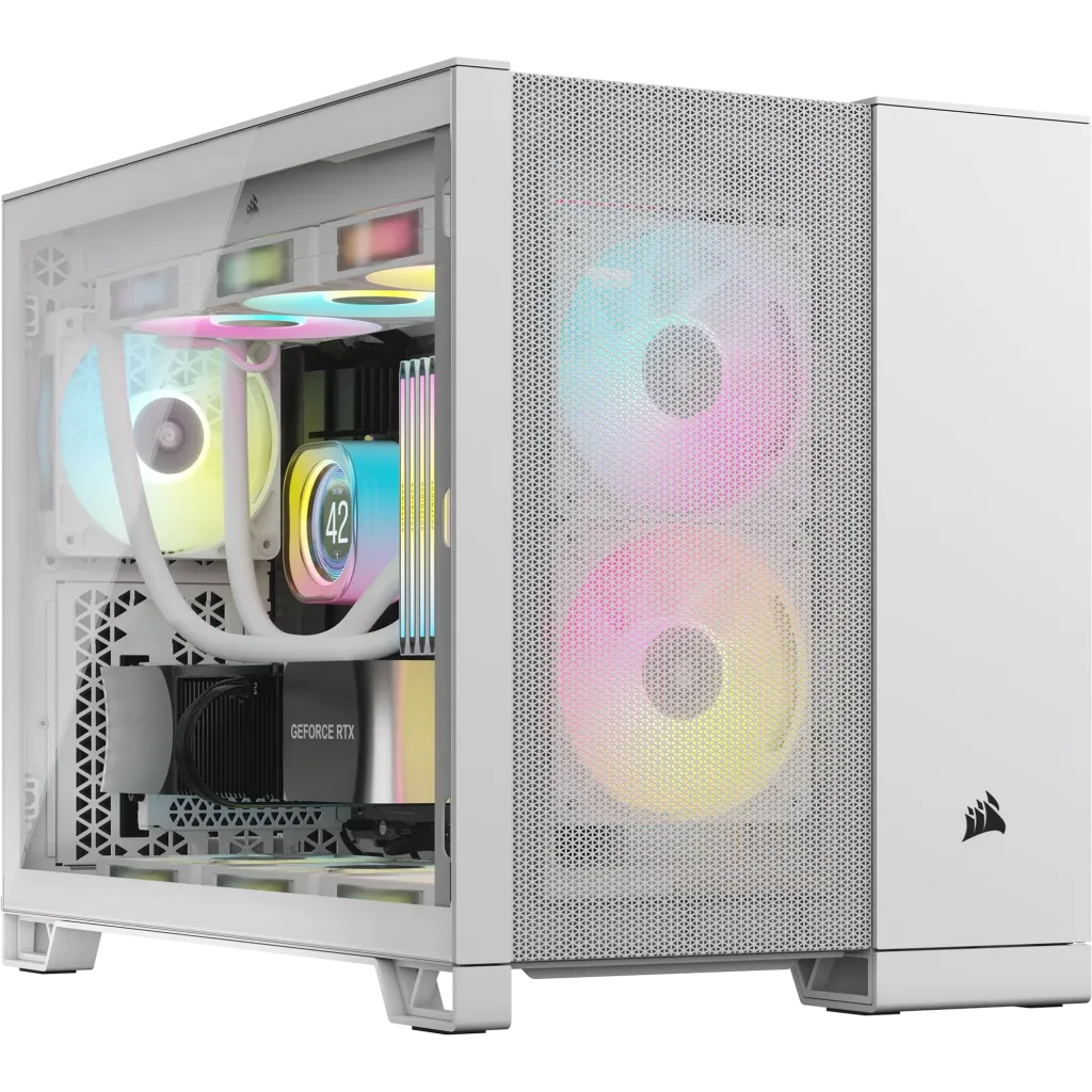 CORSAIR 2500D AIRFLOW White 白色 Tempered Glass M.ATX Case CC-9011264-WW