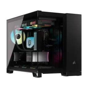 Corsair 2500X Mid-Tower Dual Chamber Black 黑色無立柱全景 Mid-Tower PC Case CC-9011265-WW