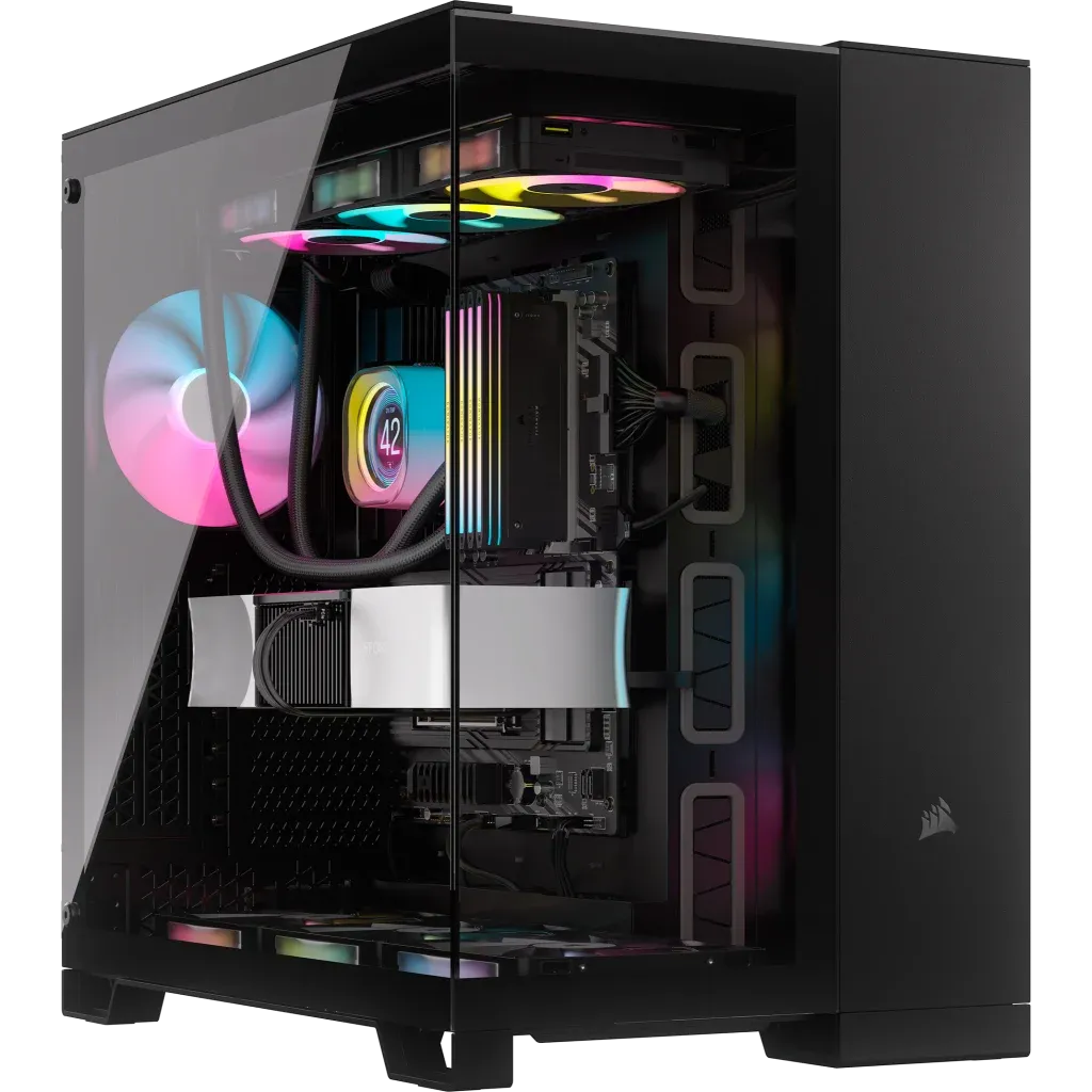 CORSAIR 6500 Black 黑色 無立柱全景Mid-Tower Case CC-9011257-WW 支援背插式主機板 (CA-6500X-BK)