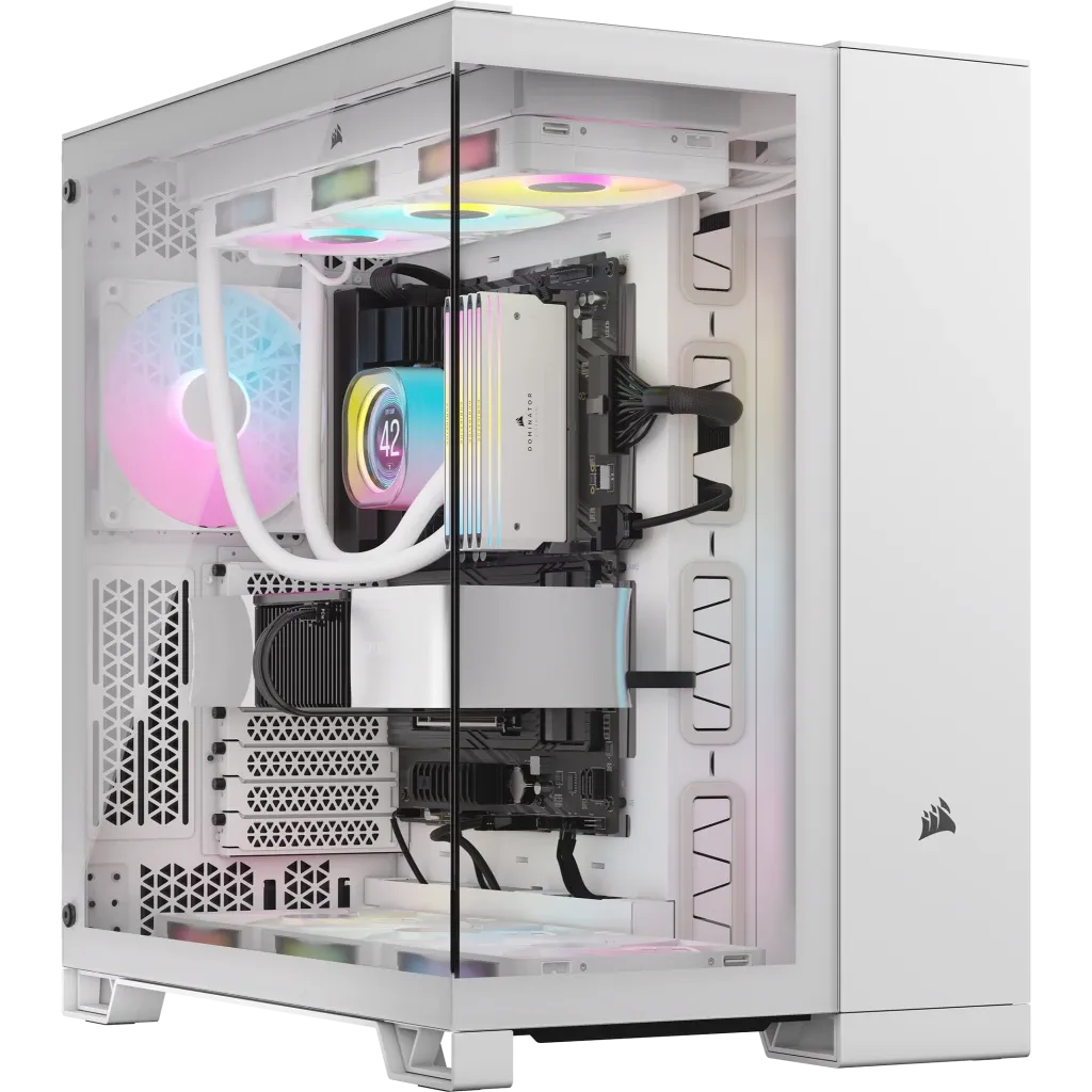 CORSAIR 6500X White 白色 無立柱全景Mid-Tower Case CC-9011258-WW 支援背插式主機板