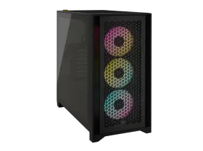 CORSAIR iCUE 4000D RGB AIRFLOW Mid-Tower Case Black with 3x AF120 RGB ELITE Fans (CC-9011240-WW)