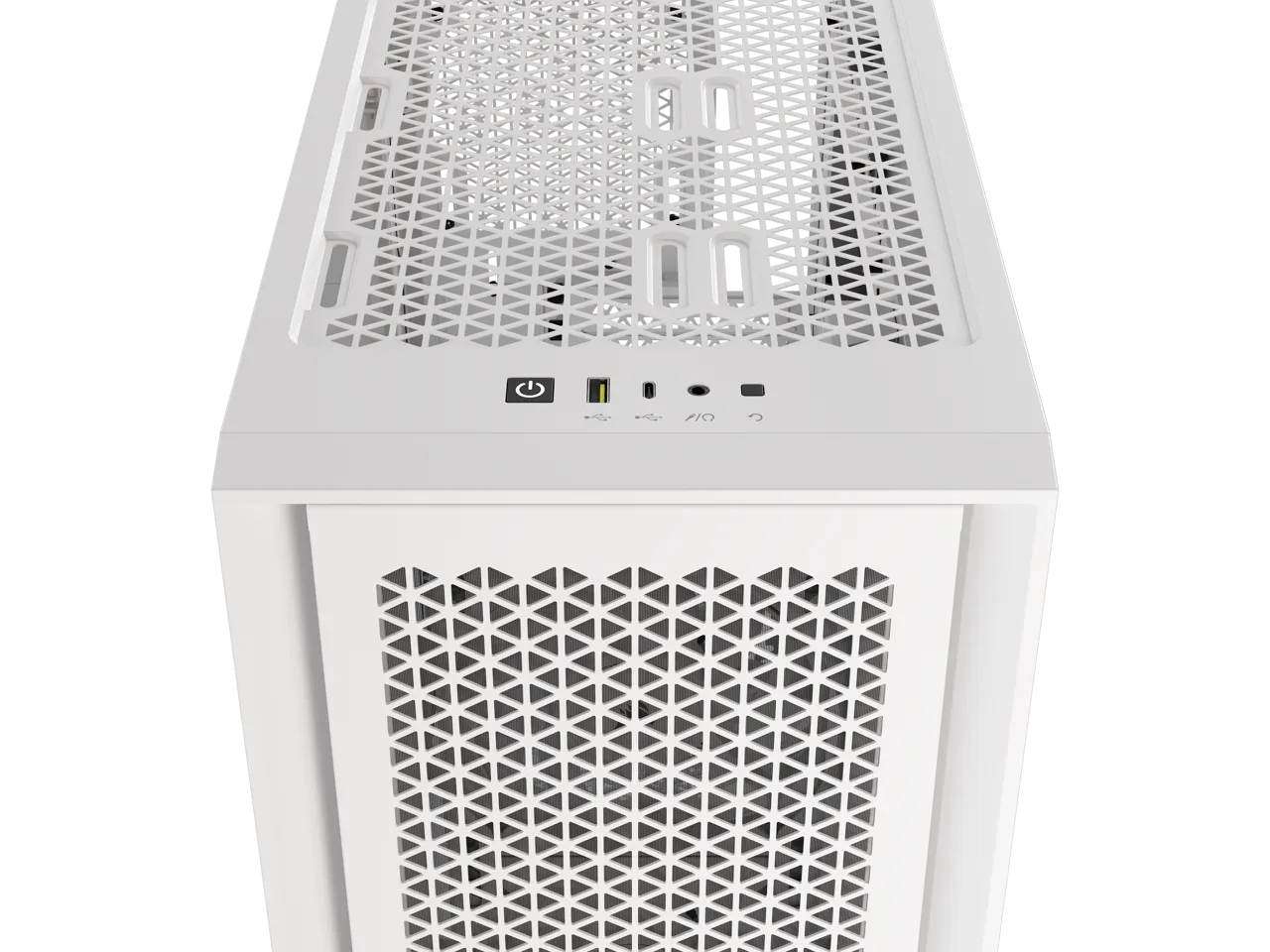 CORSAIR iCUE 4000D RGB AIRFLOW Mid-Tower Case White with 3x AF120 RGB ELITE Fans (CC-9011241-WW)