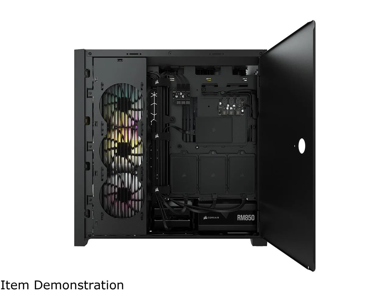 CORSAIR iCUE 5000X RGB Black 黑色 Tempered Glass ATX Case CC-9011212-WW