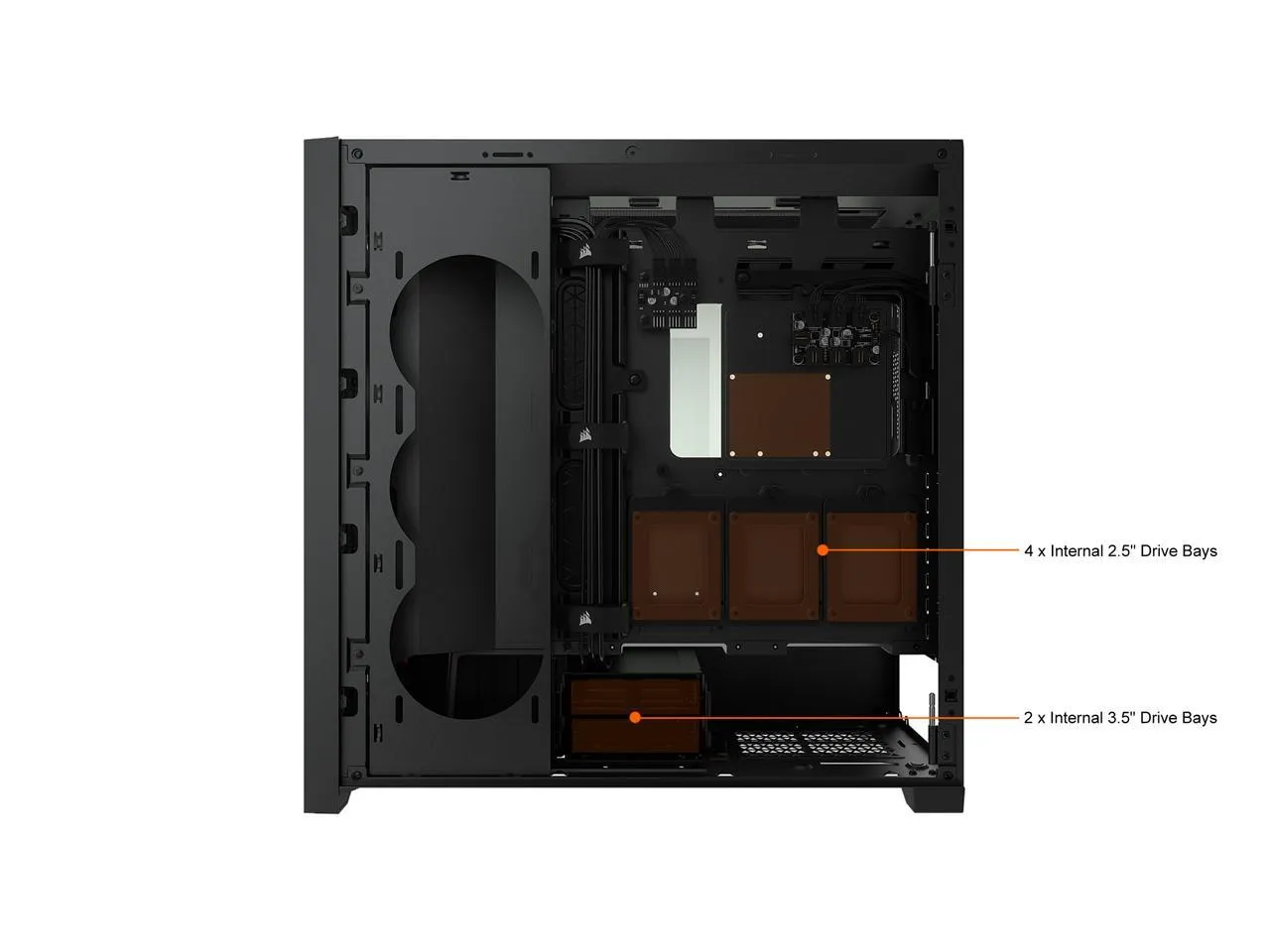 CORSAIR iCUE 5000X RGB Black 黑色 Tempered Glass ATX Case CC-9011212-WW