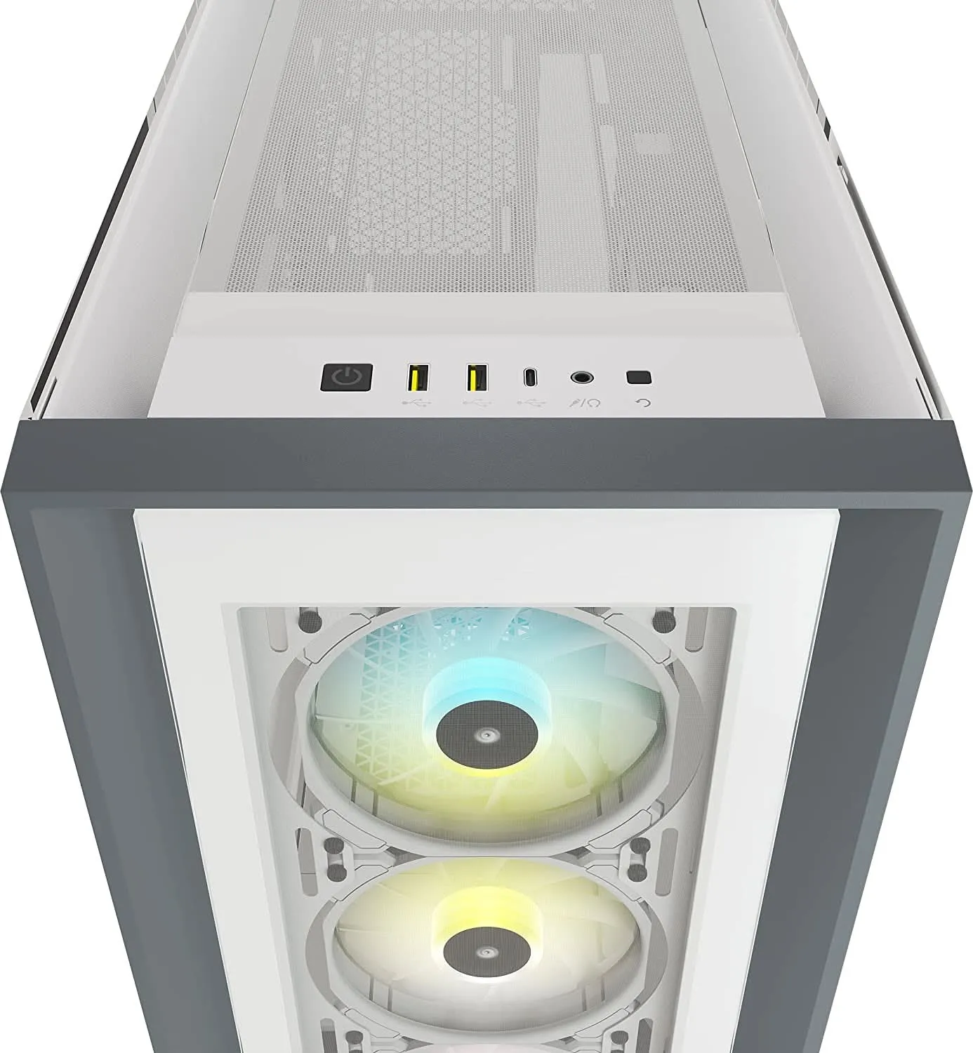 CORSAIR ICUE 5000X RGB MID-TOWER ATX CABINET WHITE