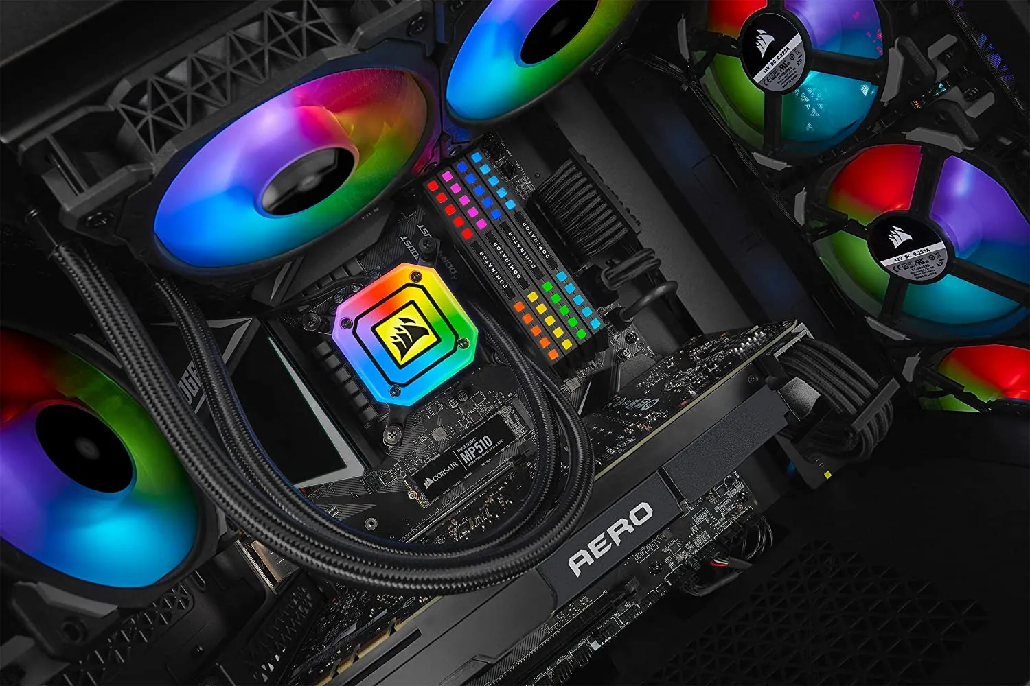 Corsair iCUE H115i ELITE CAPELLIX 280mm RGB Liquid CPU Cooler, 2 x 12cm ML140 RGB PWM Fans, Water Cooling