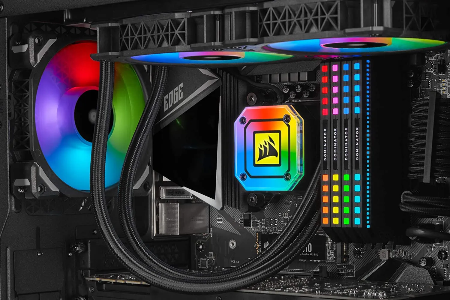 Corsair iCUE H115i ELITE CAPELLIX 280mm RGB Liquid CPU Cooler, 2 x 12cm ML140 RGB PWM Fans, Water Cooling