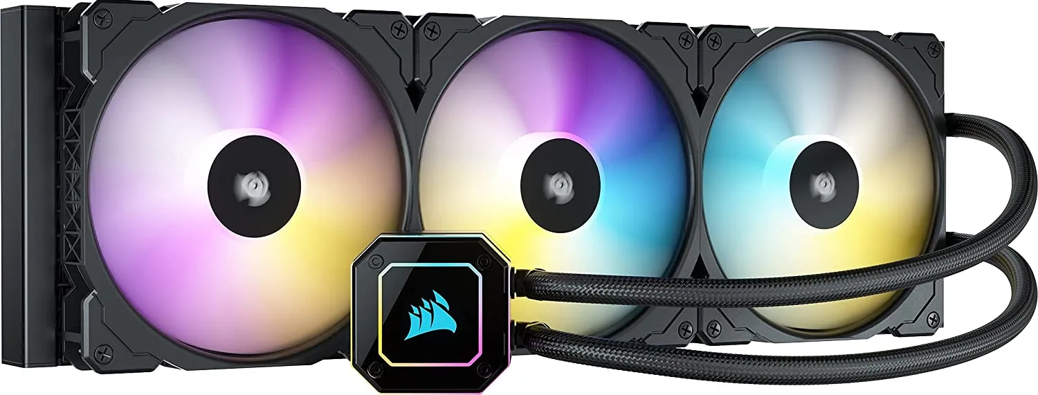 Corsair iCUE H170i ELITE CAPELLIX 420mm RGB Liquid CPU Cooler, 3 x 14cm ML140 RGB PWM Fans, Black