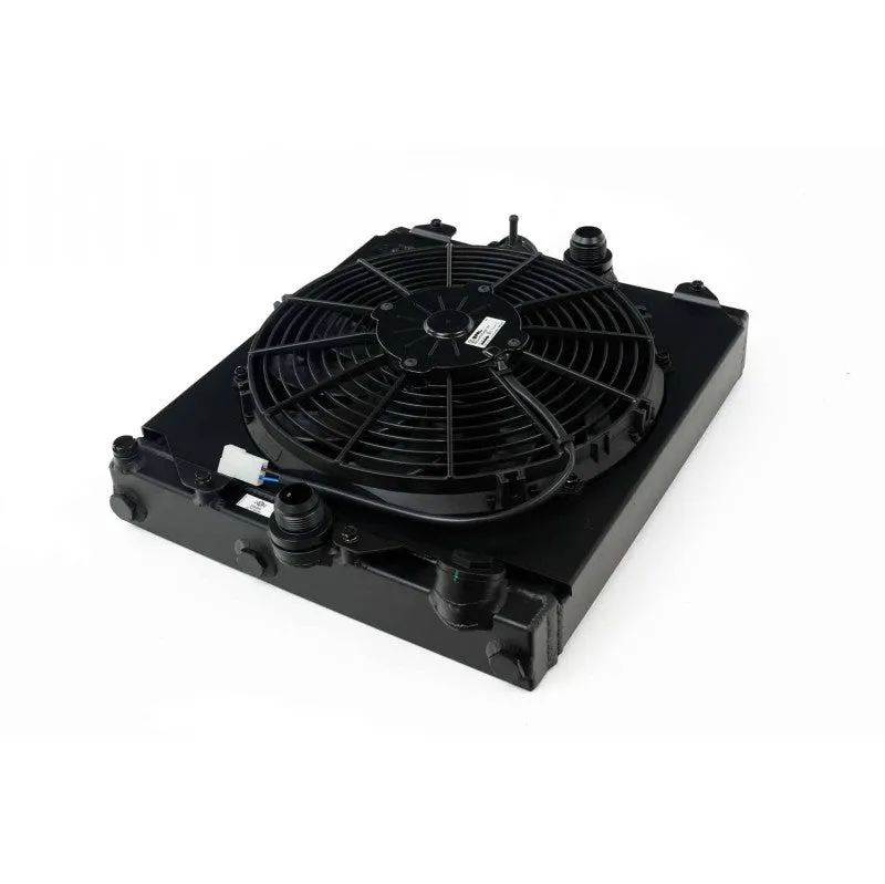 CSF 2858XB Half Cooling Radiator with 12″ SPAL Fan (black) for MITSUBISHI Evolution 7/8/9