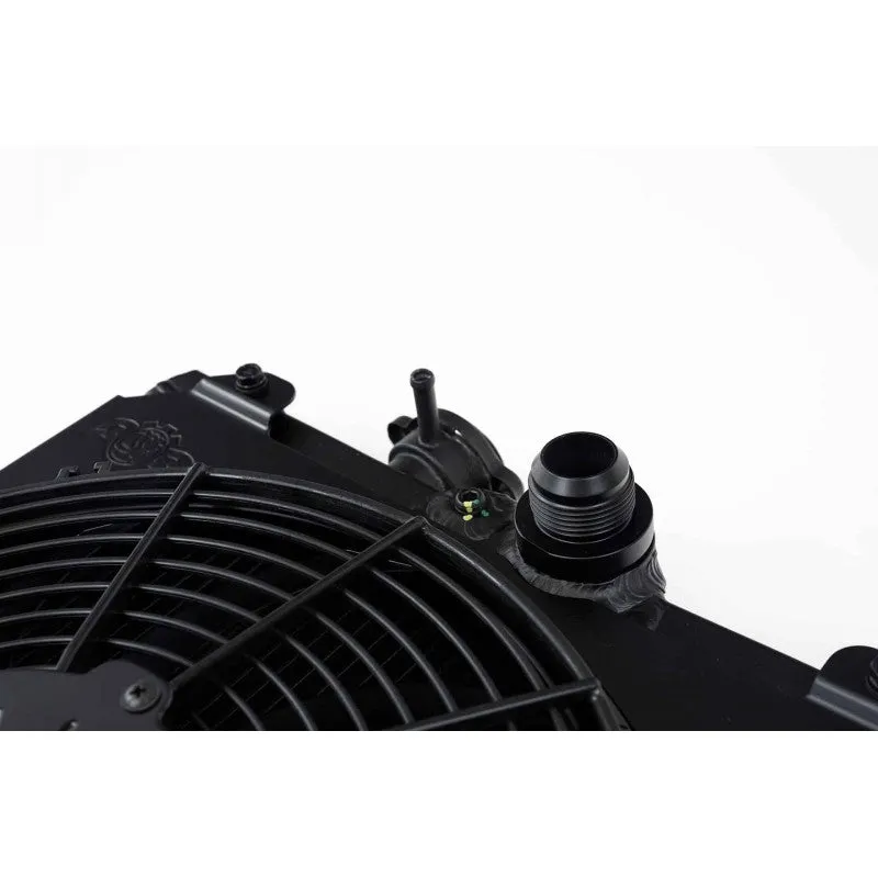 CSF 2858XB Half Cooling Radiator with 12″ SPAL Fan (black) for MITSUBISHI Evolution 7/8/9