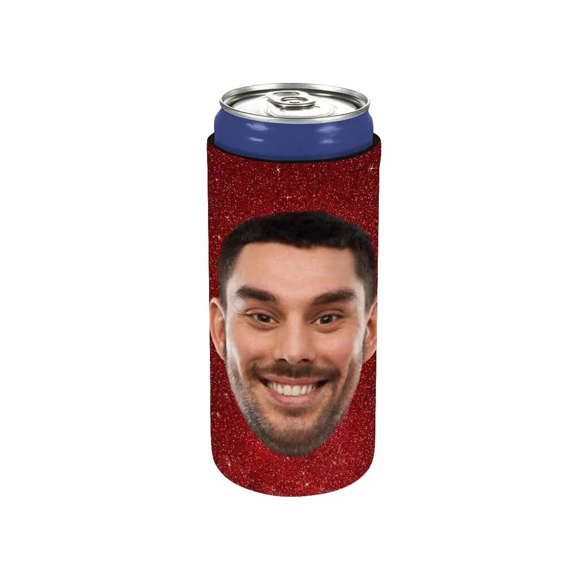 Custom Can Cooler With Boyfriend face Personalized Big Head Neoprene Koozies Non Slip for Beer Cans and Bottles