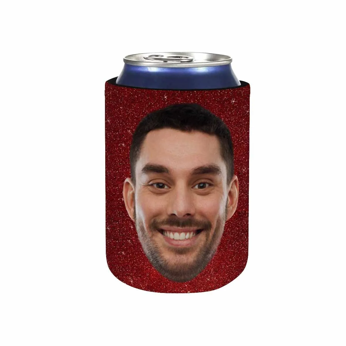 Custom Can Cooler With Boyfriend face Personalized Big Head Neoprene Koozies Non Slip for Beer Cans and Bottles