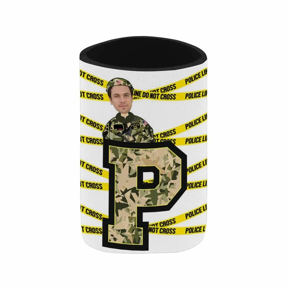 Custom Can Cooler With Boyfriend face Personalized Police Neoprene Koozies Non Slip for Beer Cans and Bottles