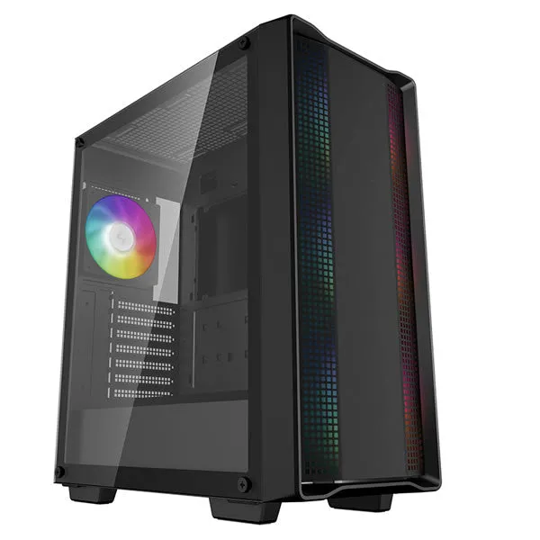 DeepCool CC560 ARGB V2 E-ATX Mid-Tower Case With Full-Sized Tempered Glass Window - Black