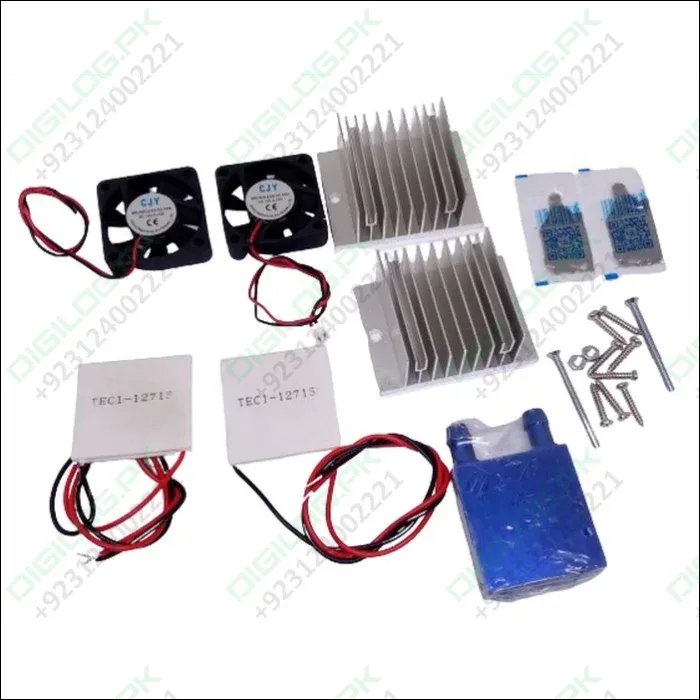 Diy Kits Thermoelectric Peltier Refrigeration Cooling System Water Cooling  Fan  2pcs Tec1-12715 Coolers