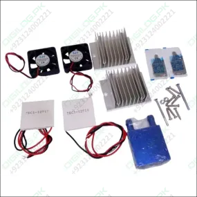 Diy Kits Thermoelectric Peltier Refrigeration Cooling System Water Cooling  Fan  2pcs Tec1-12715 Coolers