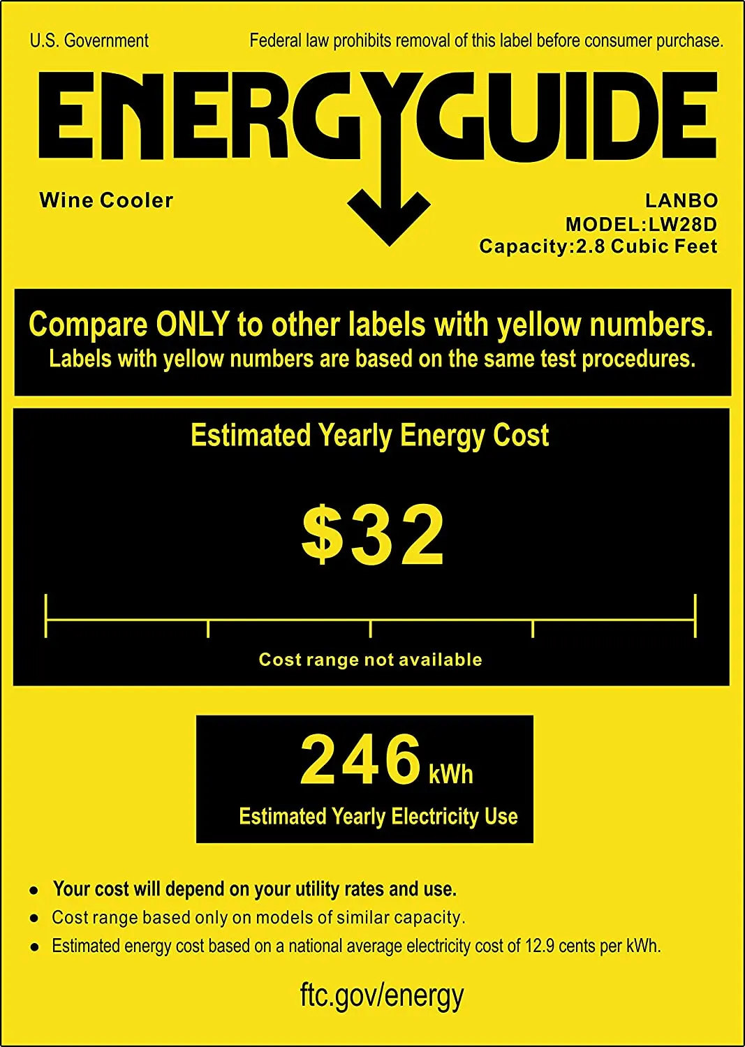 Dual Zone Compressor Wine Refrigerator, Energy Efficient