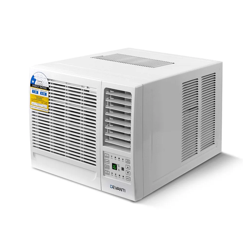 Energy-Efficient 1.6kW Window Air Conditioner with Remote - Devanti