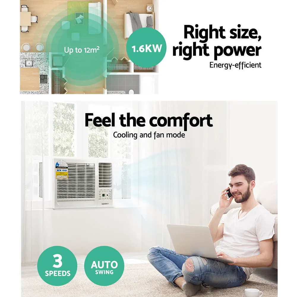 Energy-Efficient 1.6kW Window Air Conditioner with Remote - Devanti