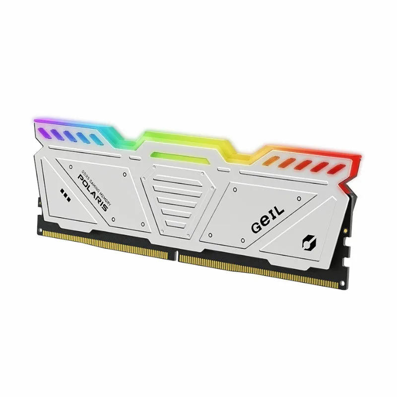 Geil Polaris Rgb 32B Kit(2X16Gb) 5200Mhz Ddr5 Desktop Gaming Memory-White