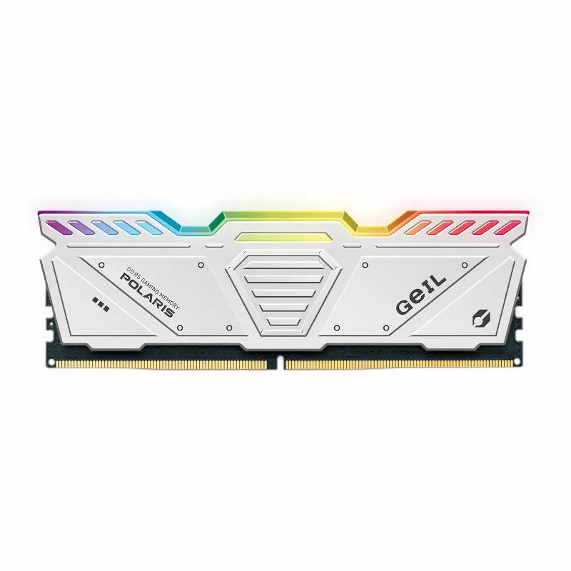 Geil Polaris Rgb 32B Kit(2X16Gb) 5200Mhz Ddr5 Desktop Gaming Memory-White