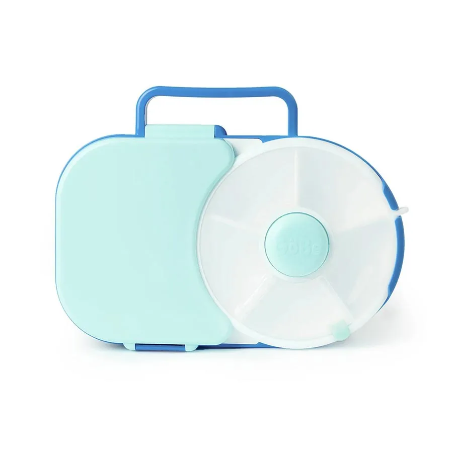 Lunchbox with Detachable Snack Spinner - Blueberry Blue