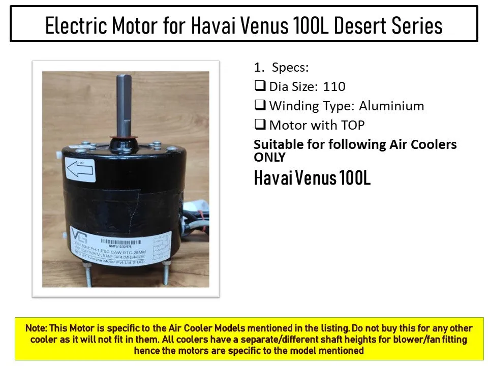 Main/Electric Motor - For Havai Venus 100L  Desert Cooler