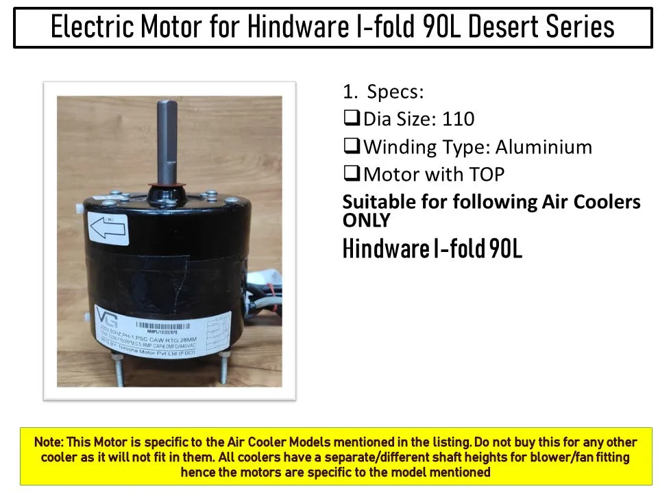 Main/Electric Motor - For Hindware I-fold 90L Desert Cooler