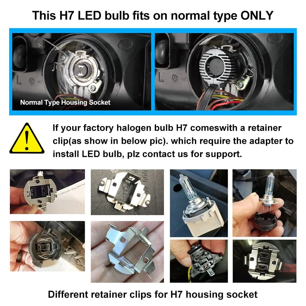 N61 General Series | H7 LED Bulbs Stable Output 60W 13000LM 6500K White | 2 Bulbs