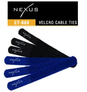 Nexus Self Fastening Velcro Cable Ties CT-600 (6) Pieces 18CM