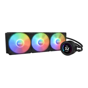 NZXT Kraken Elite RGB 360 AIO CPU Liquid Cooler Black, Wide Angle Display, 3x F120 RGB Core Fans, Hydro Cooler