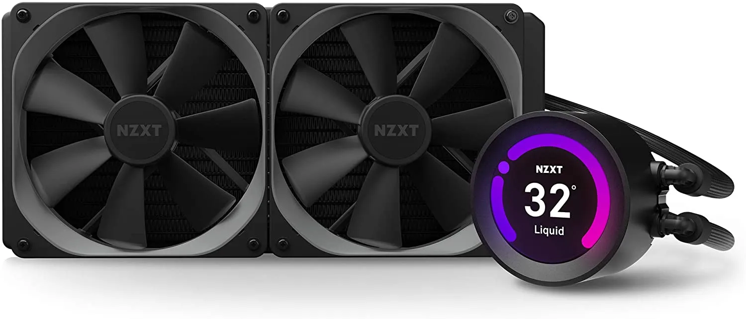 NZXT KRAKEN Z63 Watercooling 280MM (RL-KRZ63-01), AIO RGB CPU Liquid Cooler, Customizable LCD Display, Improved Pump